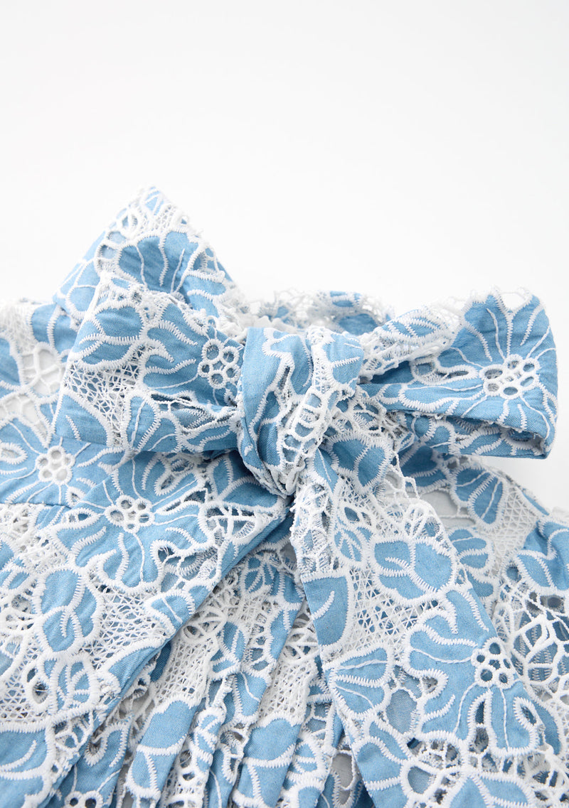 Lori Embroidered Mini Dress