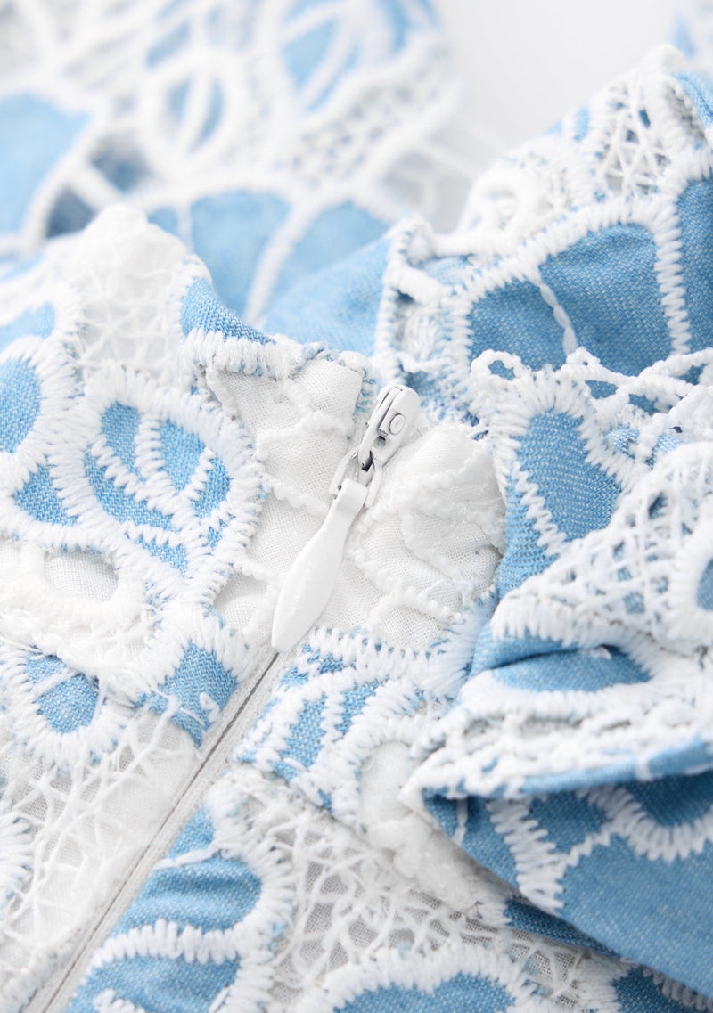 Lori Embroidered Mini Dress