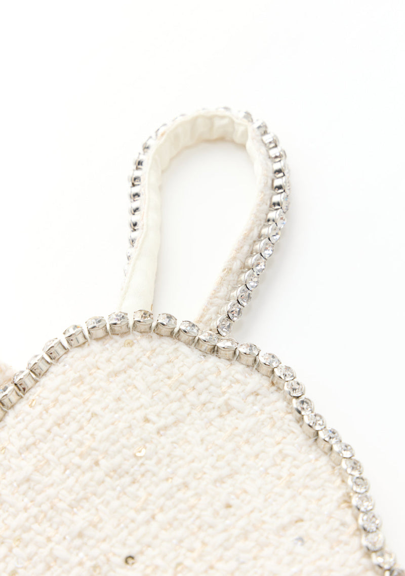 Odelia Heart-Shaped Tweed Top