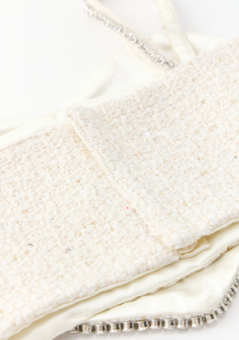 Odelia Heart-Shaped Tweed Top