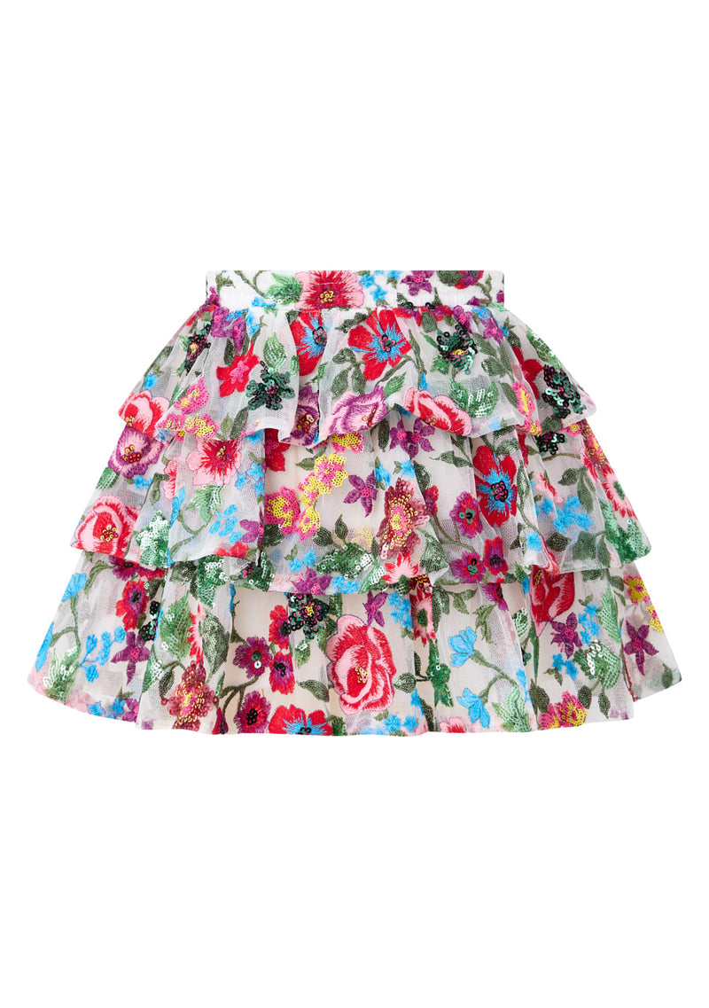 Myla Embroidered Mini Skirt