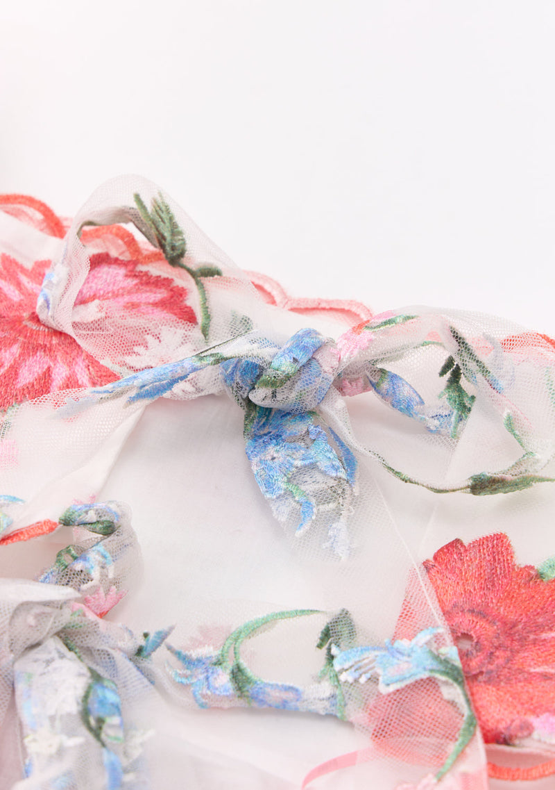 Lillia Embroidered Mini Dress