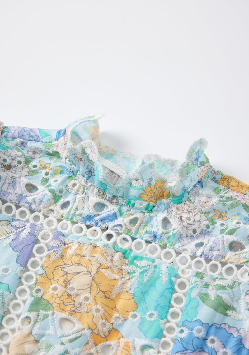 Azure Embroidered Frill Dress (Baby)