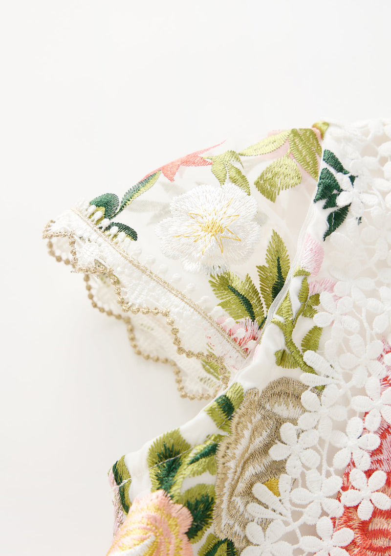 Allure Embroidered Mini Dress