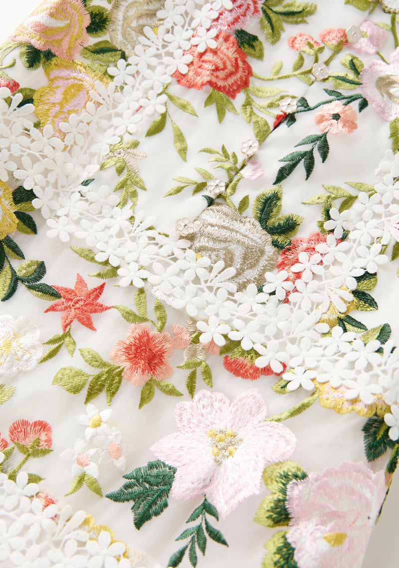 Allure Embroidered Mini Dress