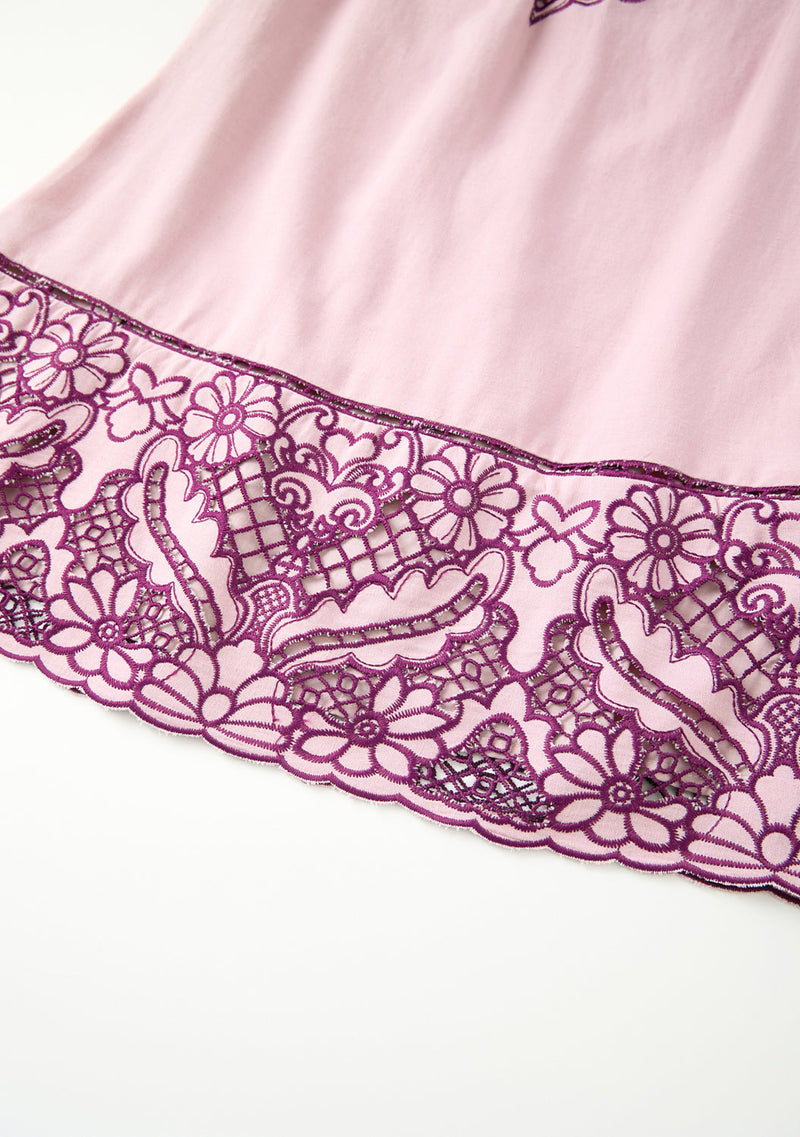 Annie Embroidered Sleeve Mini Dress