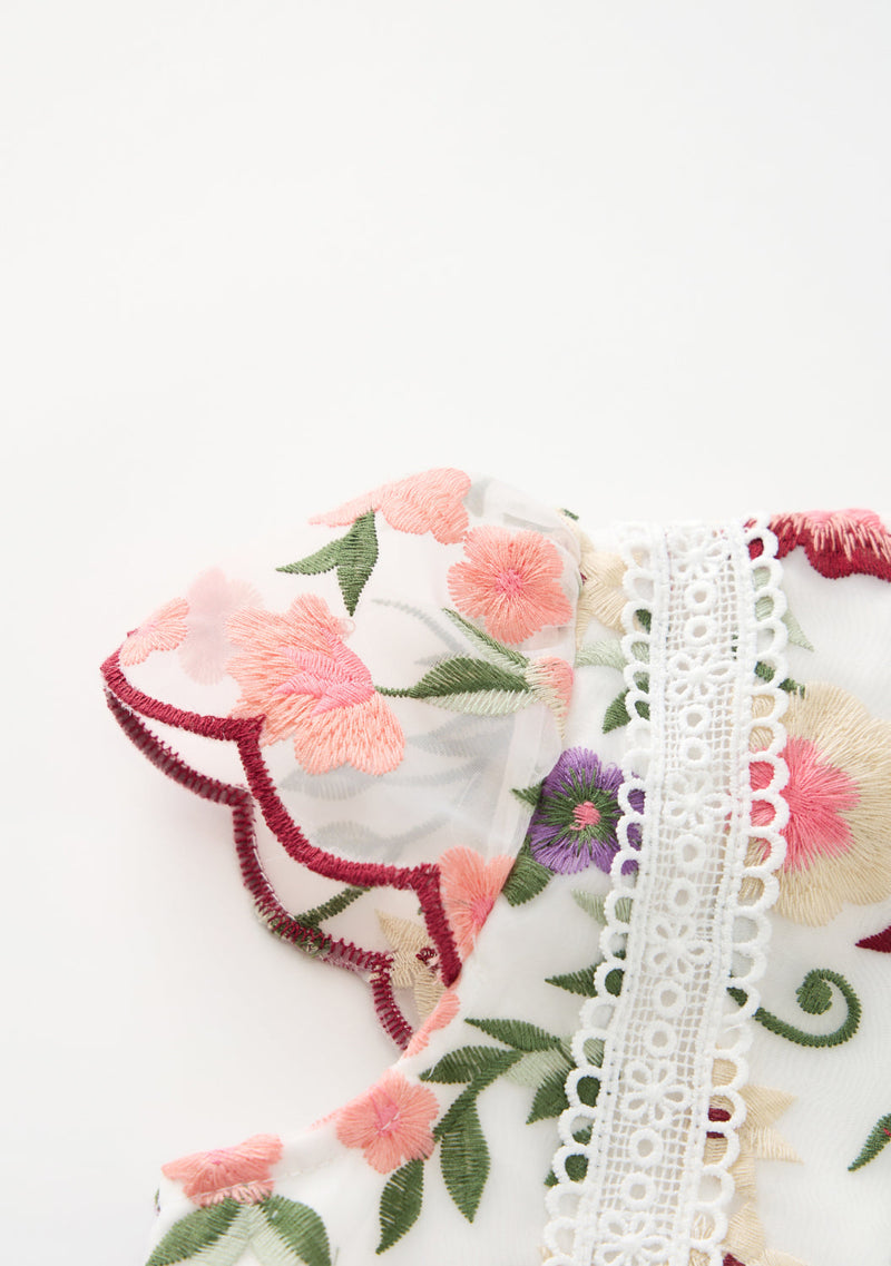 Anya Embroidered Mini Dress