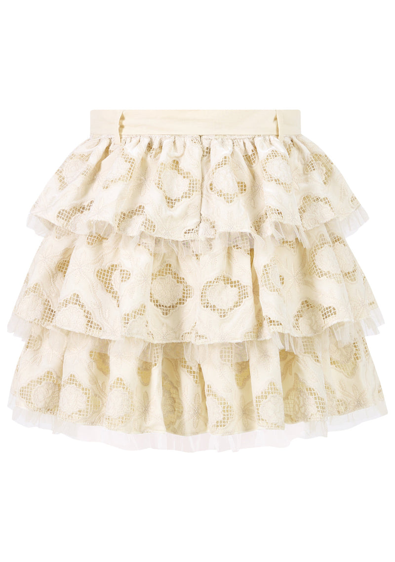 Ava Embroidered Mini Skirt