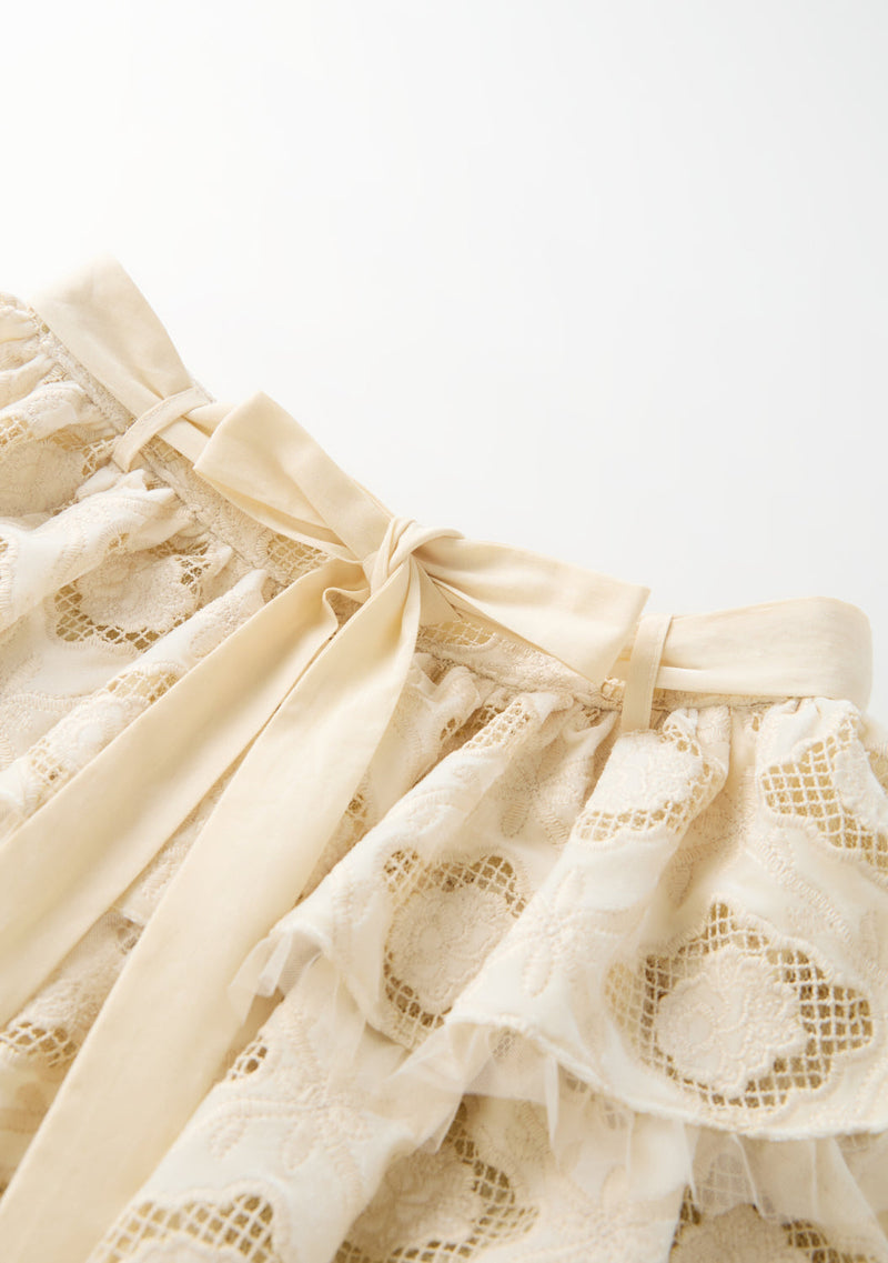 Ava Embroidered Mini Skirt