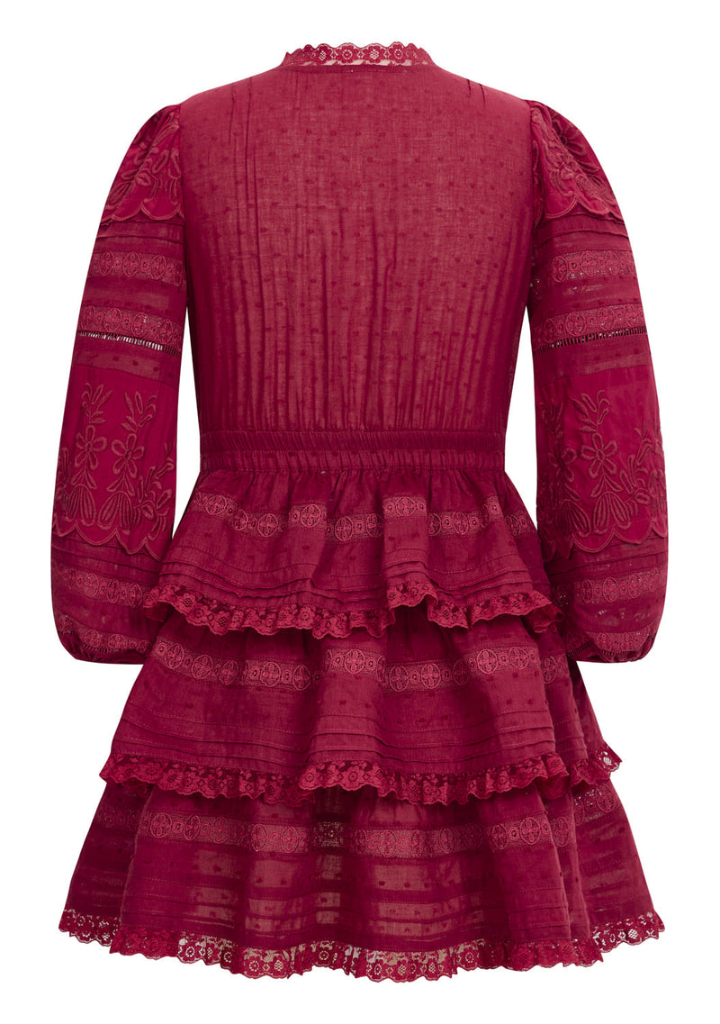 Betty Embroidered Sleeve Mini Dress