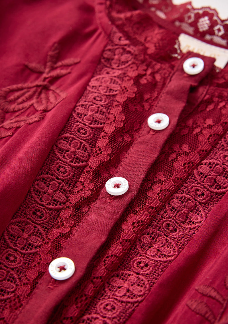 Betty Embroidered Sleeve Mini Dress