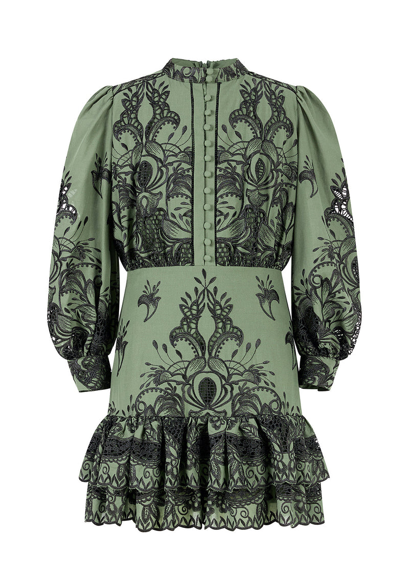 Charm Embroidered Mini Dress