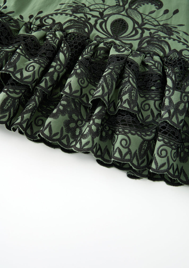 Charm Embroidered Mini Dress