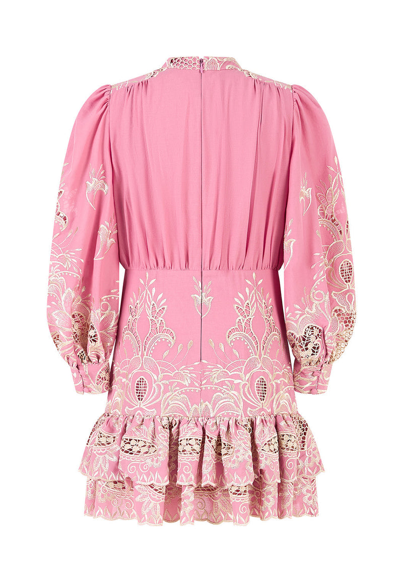 Charm Embroidered Mini Dress