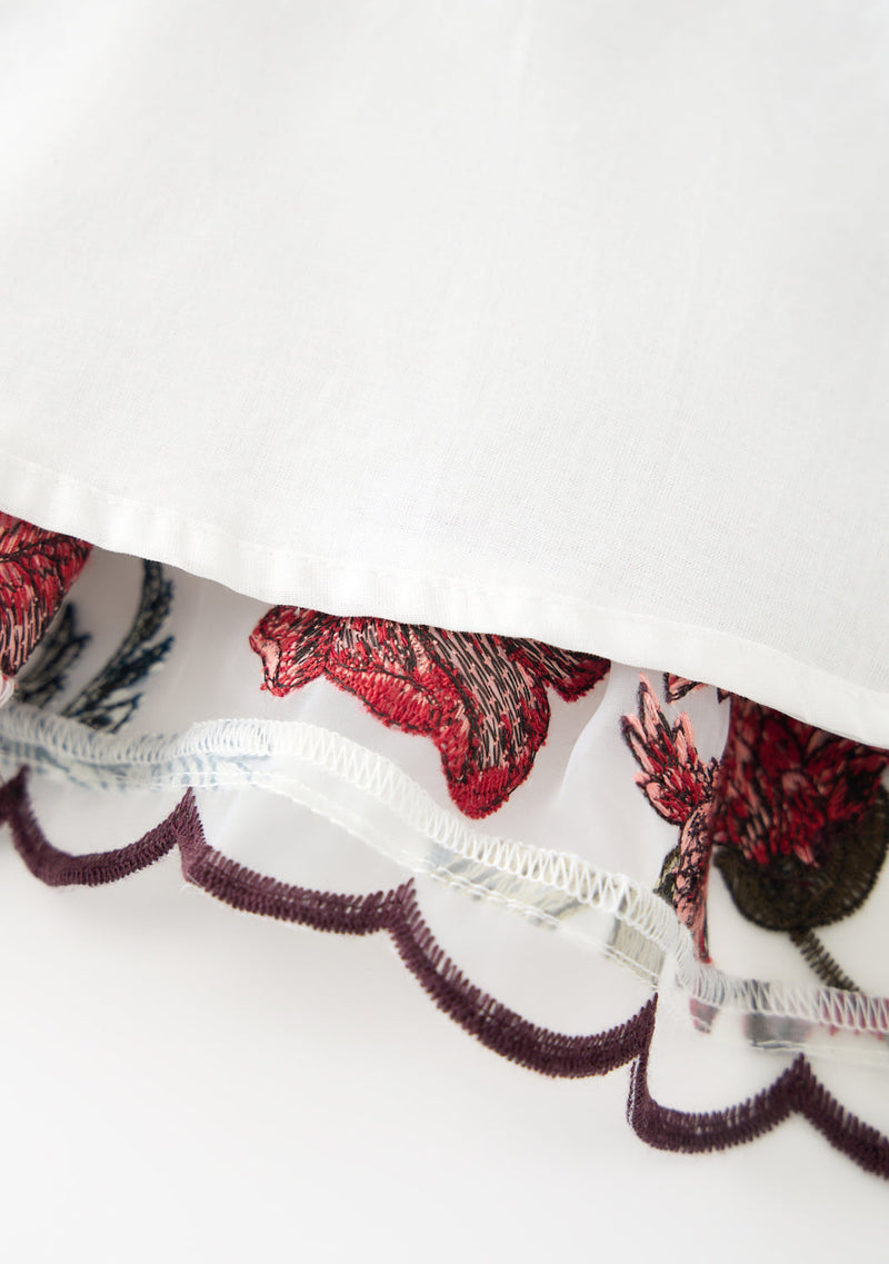 Elana Embroidered Mini Dress