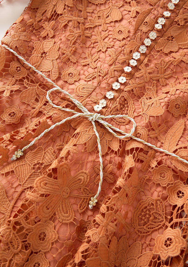 Esme Embroidered Sleeve Mini Dress