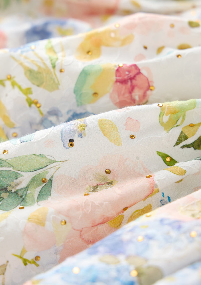 Lina Embroidered Mini Dress