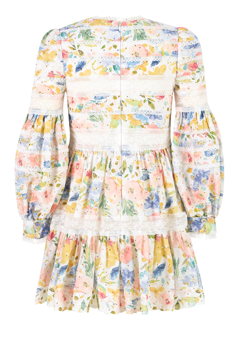 Lina Embroidered Mini Dress