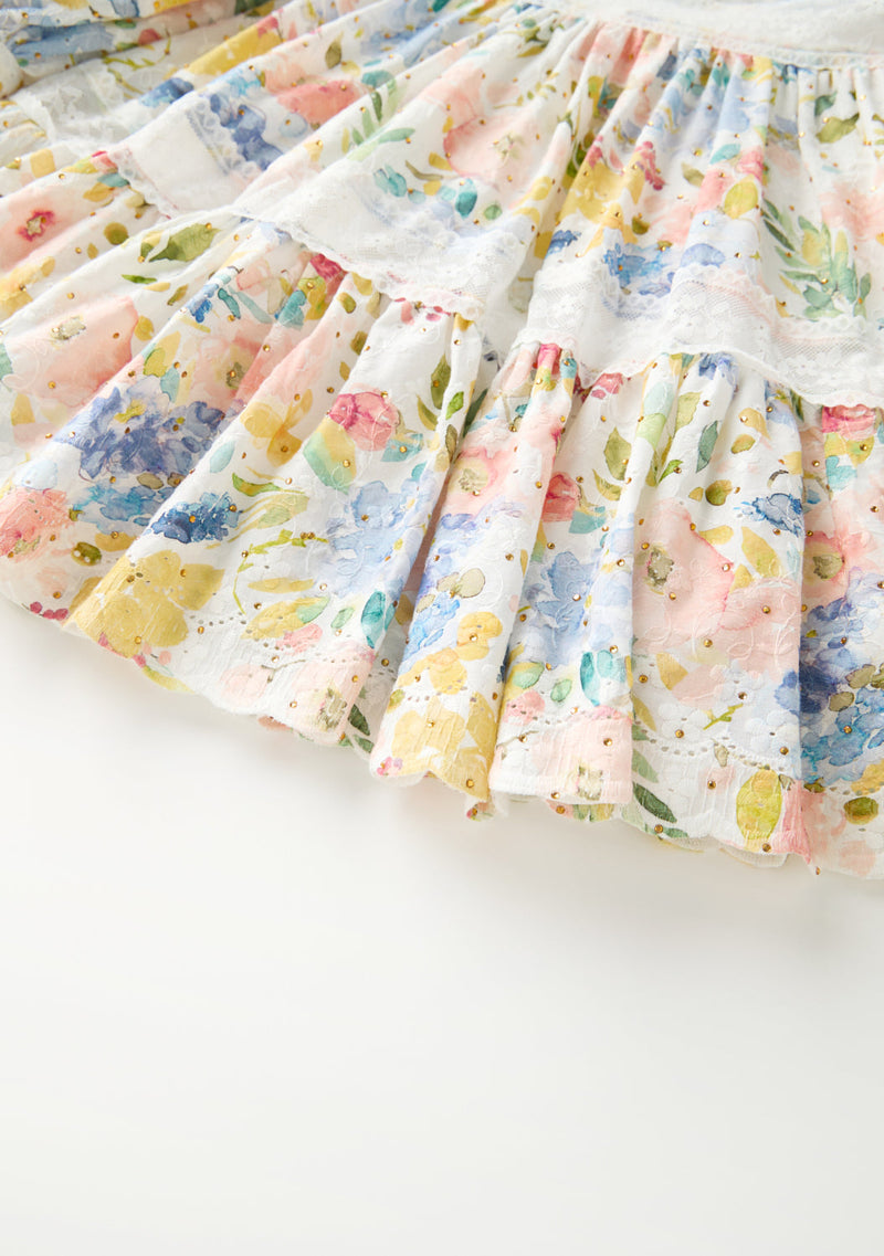 Lina Embroidered Mini Dress