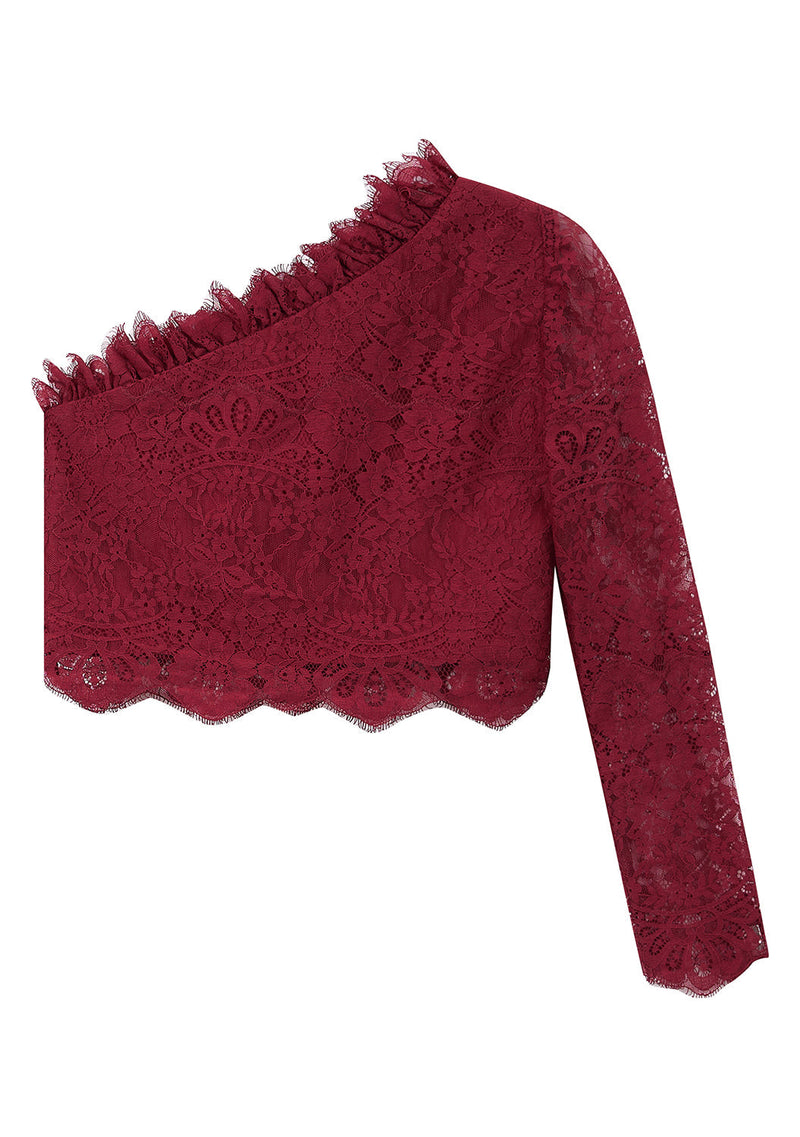 Madilynn Lace One Shoulder Top