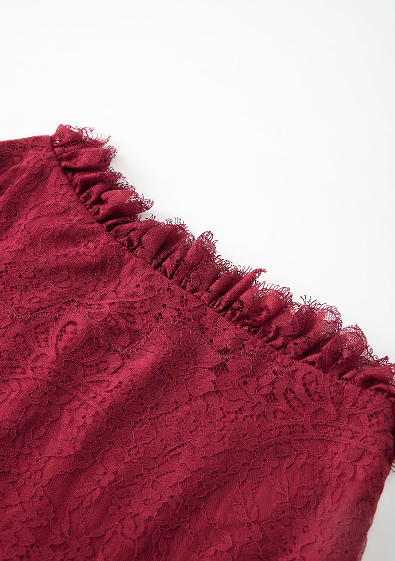 Madilynn Lace One Shoulder Top