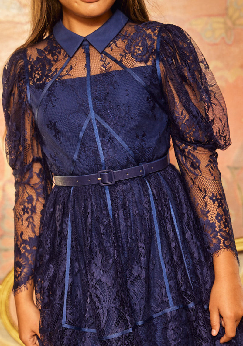 Monroe Lace Sleeve Mini Dress