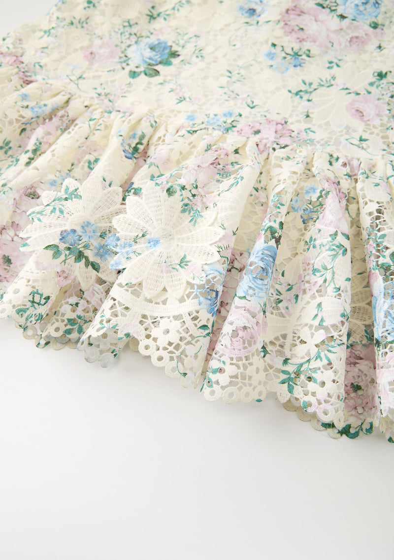 Rita Embroidered Mini Dress