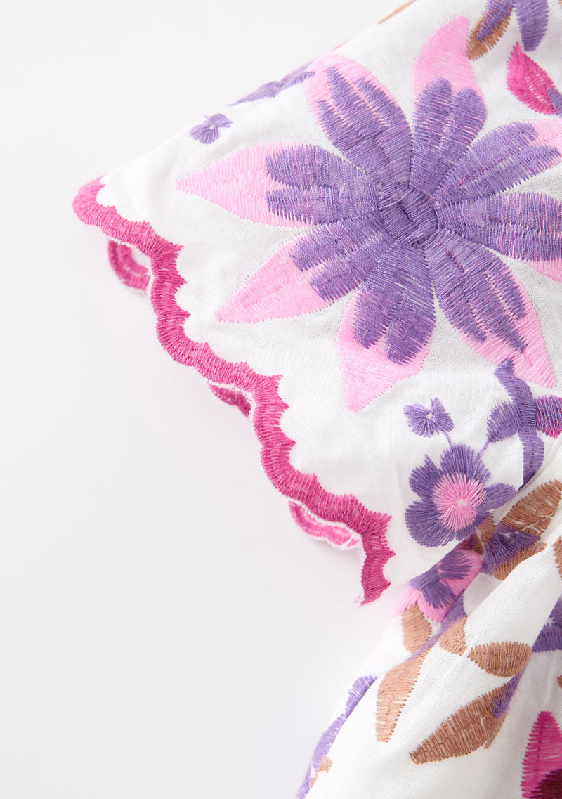 Taylee Embroidered Mini Dress