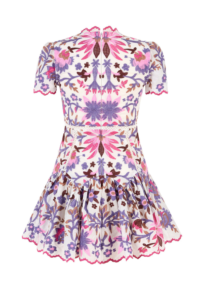 Taylee Embroidered Mini Dress